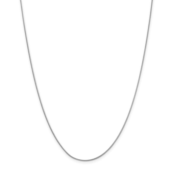 Beautiful 10k WG .90mm Round Snake Chain
