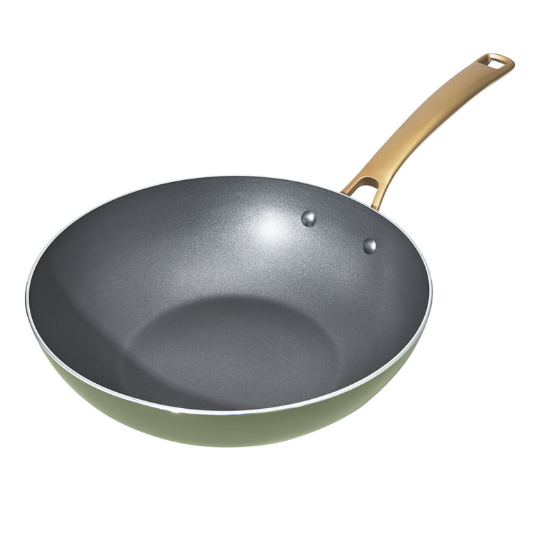 Concord 13 INOBLE Nonstick Wok Stir Fry Pan Cookware. Premium JAPAN INOBLE  coating (Blush)