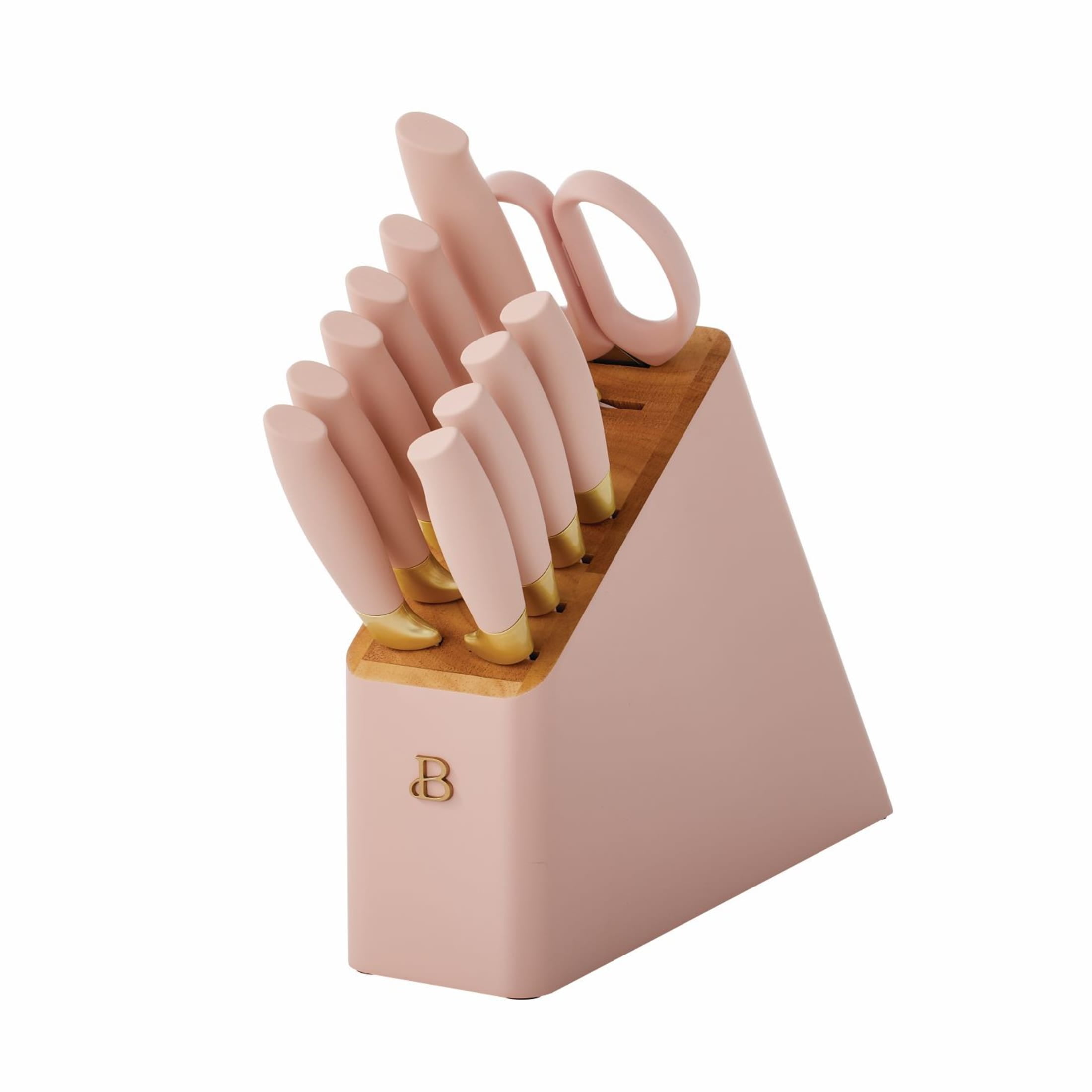Beautiful 12 Piece Stainless Steel Knife Knife Set Block Soft Grip ...