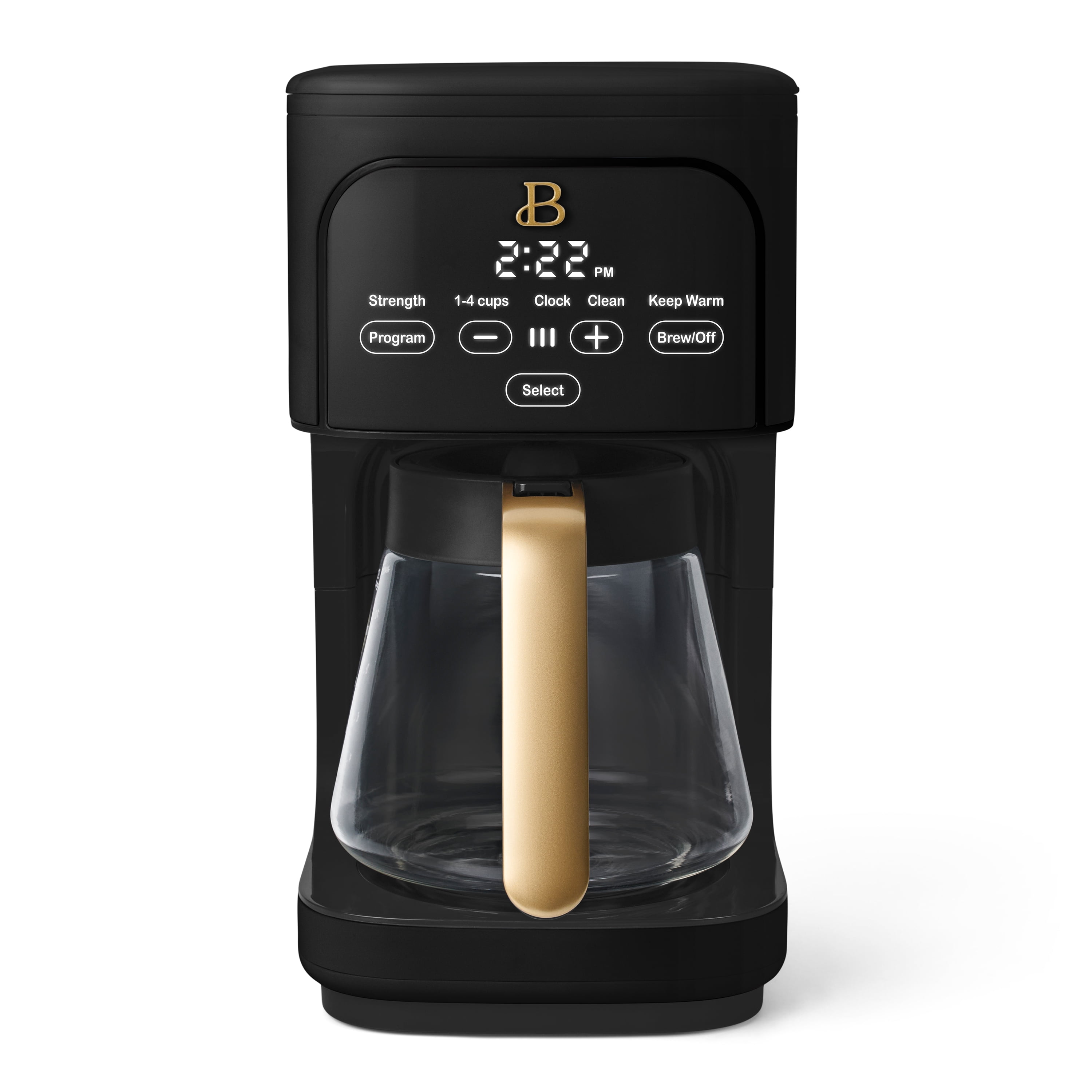 Beautiful 12 cup Programmable Coffee Maker, Black Sesame by Drew Barrymore - Walmart.com