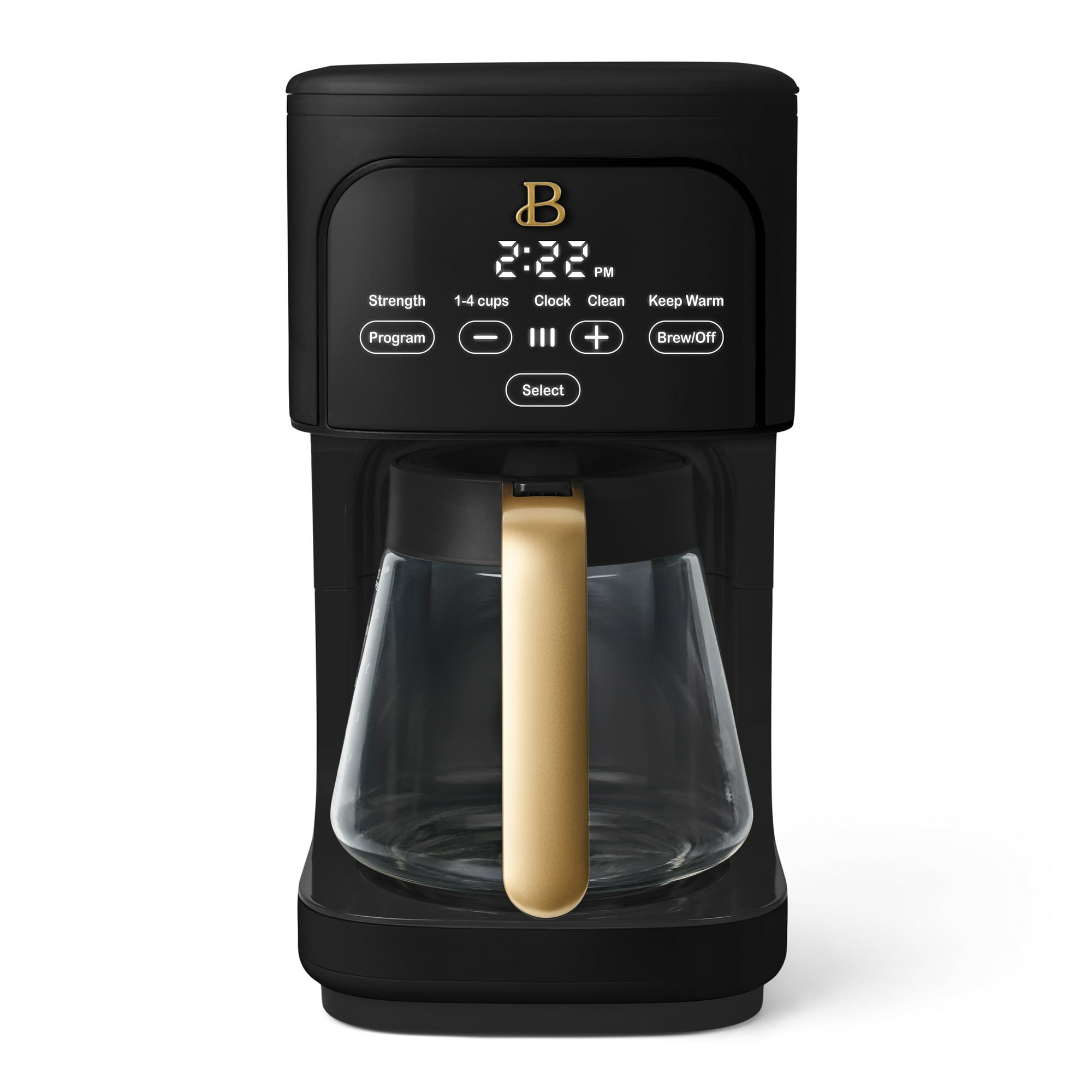 Beautiful 12 cup Programmable Coffee Maker, Black Sesame by Drew Barrymore