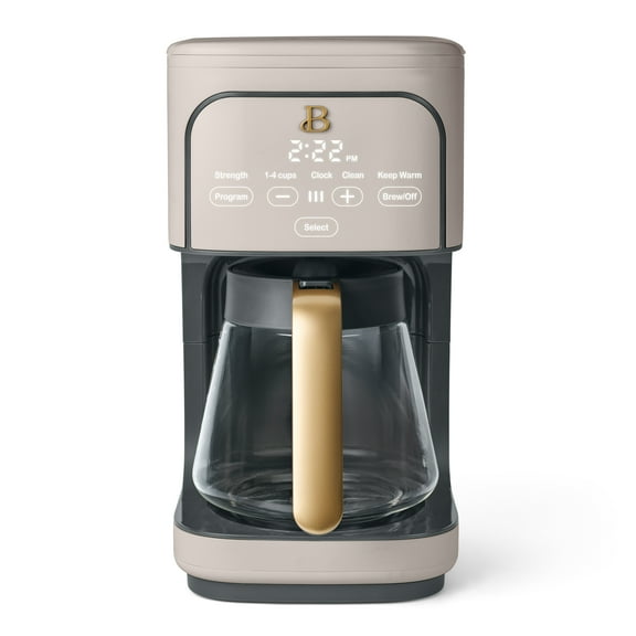 Beautiful 12 cup Programmable Coffee Maker, Porcini Taupe by Drew Barrymore