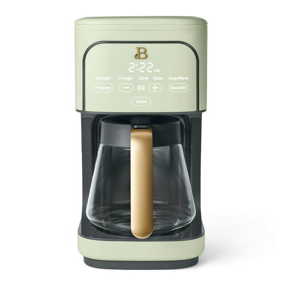 Beautiful 12 Cup Programmable Coffee Maker, Sage Green by Drew Barrymore