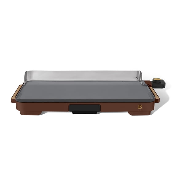 Beautiful XL Electric Griddle 12" x 22" with EverGood Ceramic Nonstick Coating, Chocolate by Drew Barrymore