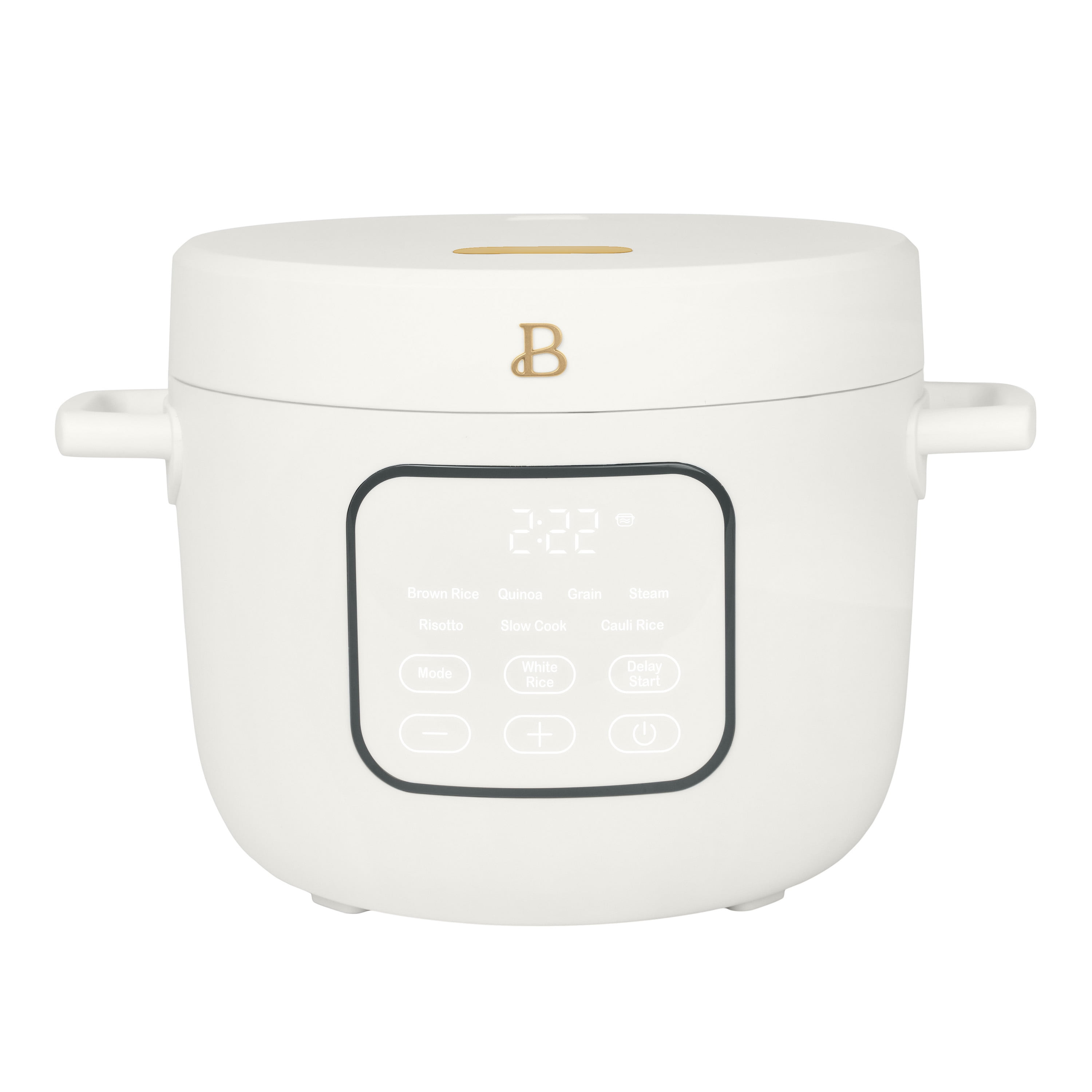Beautiful 14-Cup Cooked, 6-Cup Uncooked Electric Rice and Grain Cooker, EverGood Ceramic Nonstick Coating, White Icing by Drew Barrymore