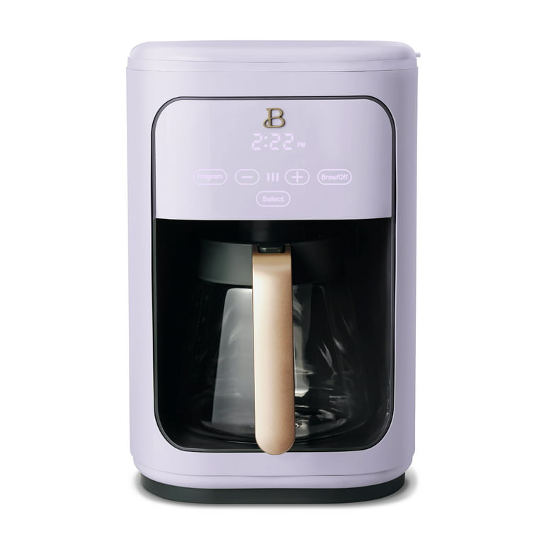 https://i5.walmartimages.com/seo/Beautiful-14-Cup-Programmable-Drip-Coffee-Maker-with-Touch-Activated-Display-Lavender-by-Drew-Barrymore_9e6dd017-c554-474b-a826-07309190baee.9b19035e2a8f12d237103c3166aaf020.jpeg?odnHeight=768&odnWidth=768&odnBg=FFFFFF