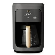 Beautiful 14-Cup Programmable Drip Coffee Maker with Touch-Activated Display, Oyster Grey by Drew Barrymore