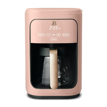 Beautiful 14-Cup Programmable Drip Coffee Maker with Touch-Activated Display, Rose by Drew Barrymore