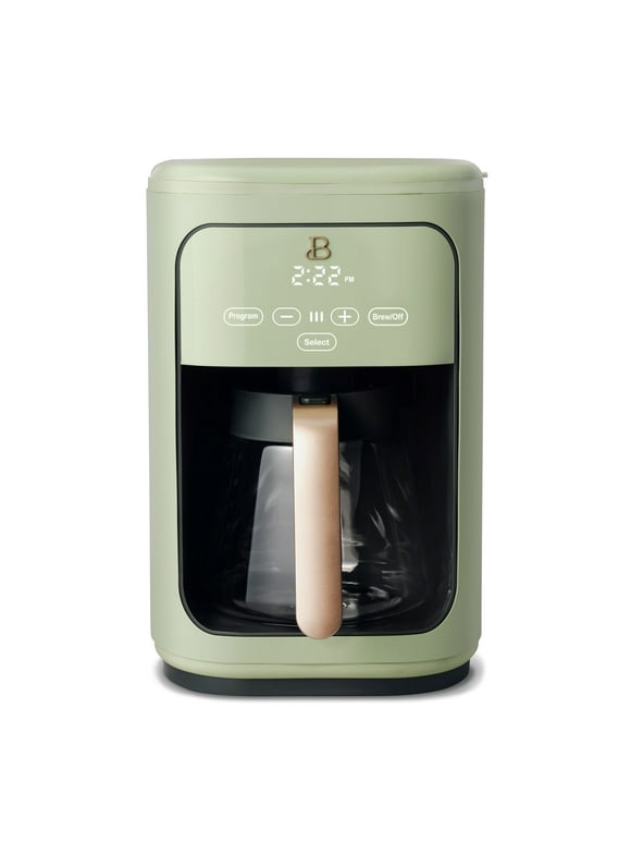 Beautiful 14-Cup Programmable Drip Coffee Maker with Touch-Activated Display, Sage Green by Drew Barrymore