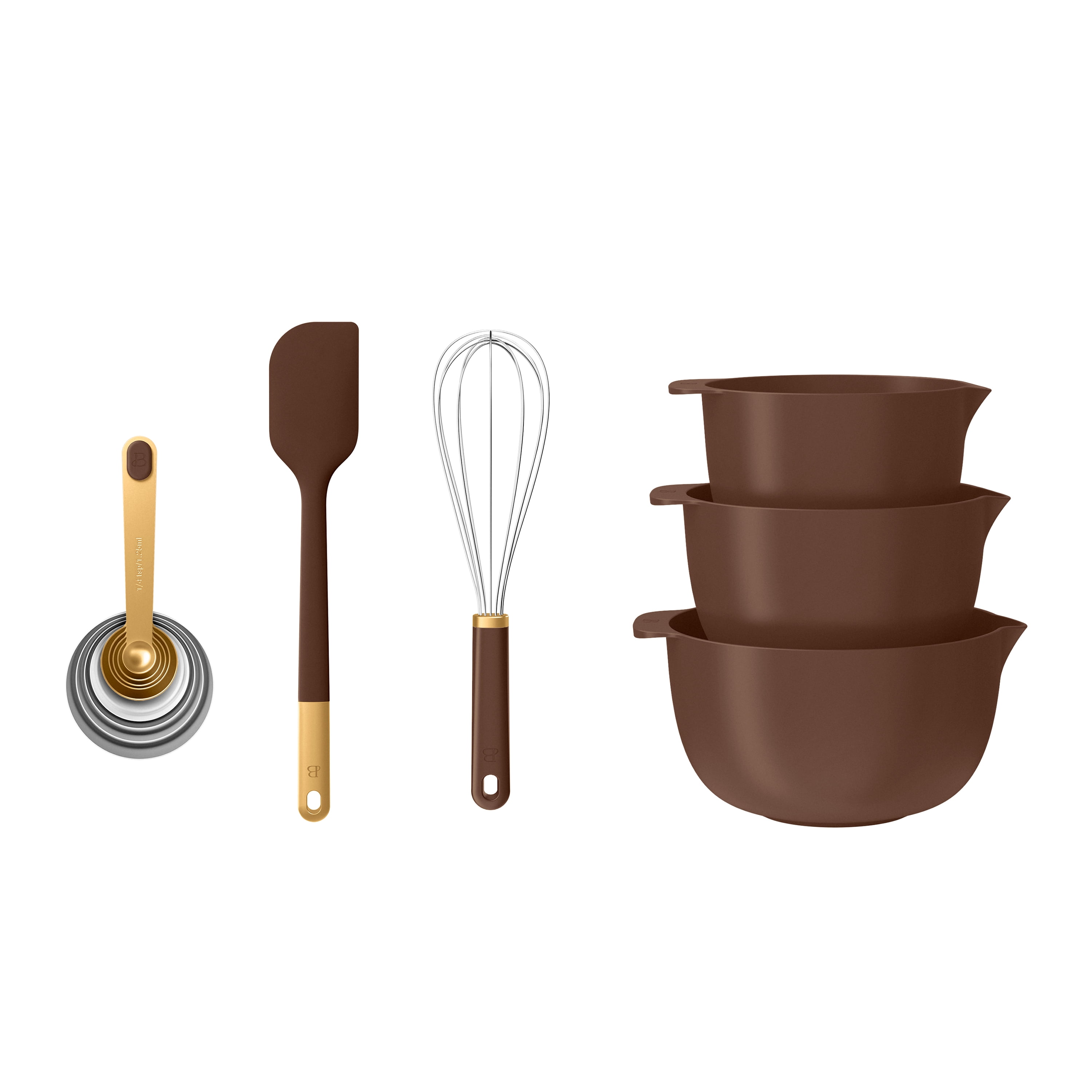 Beautiful 14-Piece Mix & Measure Set, Chocolate by Drew Barrymore