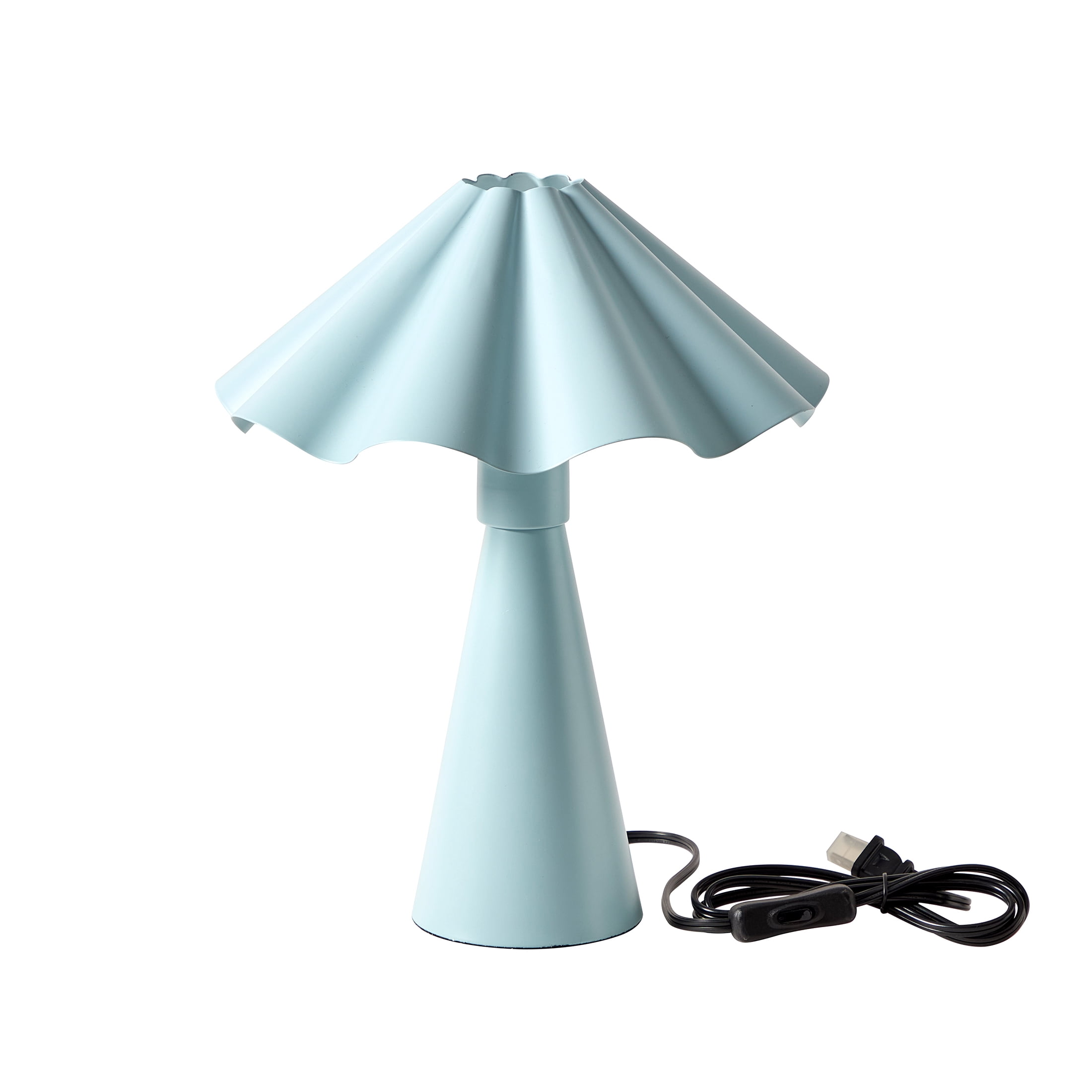 Beautiful 14" Hydrangea Ruffled Enamel Table Lamp by Drew Barrymore
