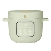 Beautiful 14-Cup Cooked, 6-Cups Uncooked Electric Rice and Grain Cooker, EverGood Ceramic Nonstick Coating, Sage Green by Drew Barrymore