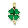 thumbnail image 1 of Beautiful 14K 4-Leaf Clover Enameled Pendant, 1 of 2