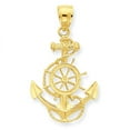 thumbnail image 1 of Beautiful 14K Anchor and Wheel Pendant, 1 of 2