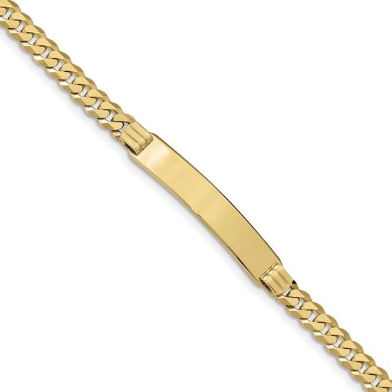 Beautiful 14K Curb Link ID Bracelet