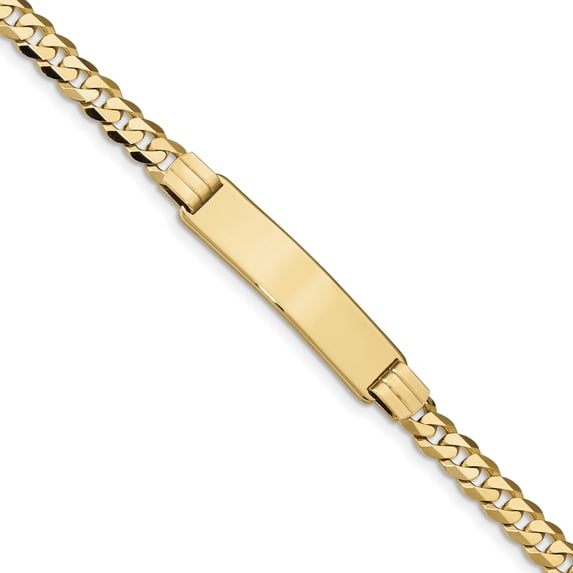 Beautiful 14K Curb Link ID Bracelet