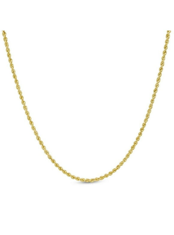 Beautiful 14K Genuine Solid Yellow Gold Rope Necklace Chain 16"-30"