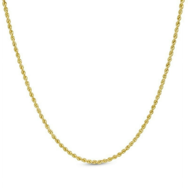 Authentic 14K Gold Rope Chain |1.6 MM| Real Unisex Rope Chain Necklace| 14K Gold Chain | 16