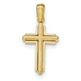 thumbnail image 1 of Beautiful 14K Gold Polished Beveled Stick Cross W/Frame Pendant, 1 of 2