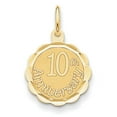 thumbnail image 1 of Beautiful 14K Happy 10th ANNIVERSARY Charm, 1 of 2