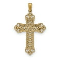 Beautiful 14K Polished Large Rope Frame Filigree Cross Pendant ...
