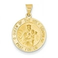 thumbnail image 1 of Beautiful 14K Queen Of The Holy Scapular Reversible Medal Hollow Pendant, 1 of 2