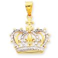 thumbnail image 1 of Beautiful 14K Rhodium Crown Pendant, 1 of 2