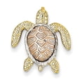 thumbnail image 1 of Beautiful 14K Two-Tone w/ White Rhodium Turtle Pendant Slide, 1 of 2