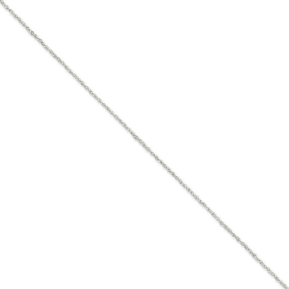 Beautiful 14K White Gold 1.7mm Ropa Anklet