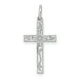 thumbnail image 1 of Beautiful 14K White Gold Laser Designed Cross Charm, 1 of 2