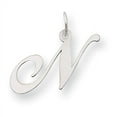 thumbnail image 1 of Beautiful 14K White Gold Medium Fancy Script Initial N Charm, 1 of 2