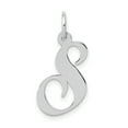 thumbnail image 1 of Beautiful 14K White Gold Medium Fancy Script Initial S Charm, 1 of 2