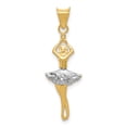 thumbnail image 1 of Beautiful 14K w/Rhodium Polished Moveable Dancer Pendant, 1 of 2