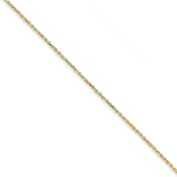 Beautiful 14k 1.3mm Solid D/C Machine-Made with Lobster Rope Chain