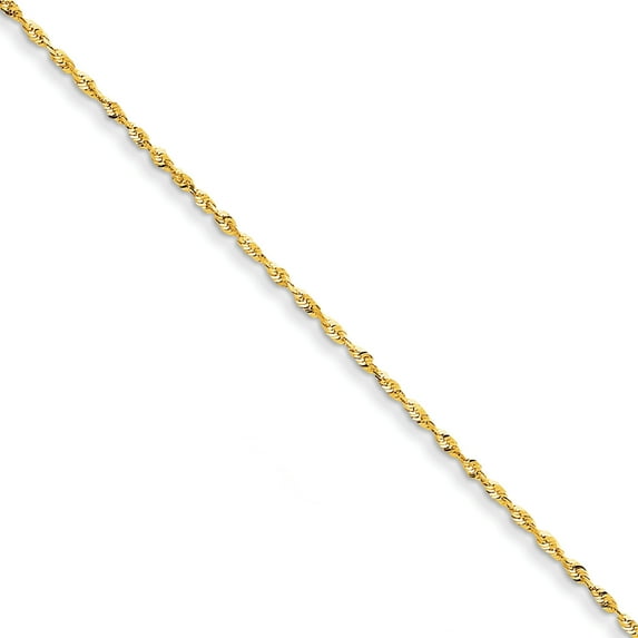 Beautiful 14k 1.5mm D/C Extra-Light Rope Chain