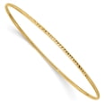 thumbnail image 1 of Beautiful 14k 1.5mm Diamond-Cut Slip-on Bangle Bracelet, 1 of 2