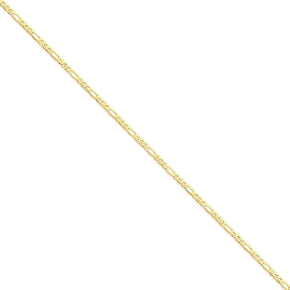 Beautiful 14k 2.75mm Flat Figaro Chain