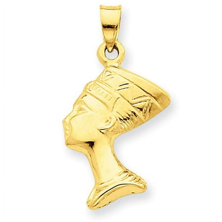 Beautiful 14k 3-D Nefertiti Pendant