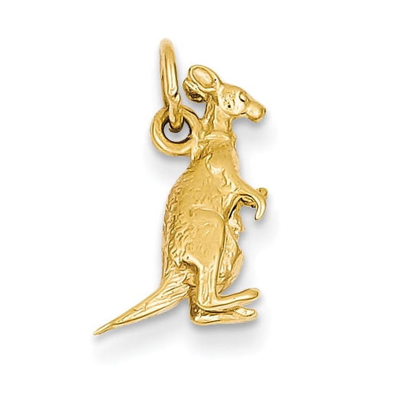 Beautiful 14k 3D Kangaroo with Joey Charm
