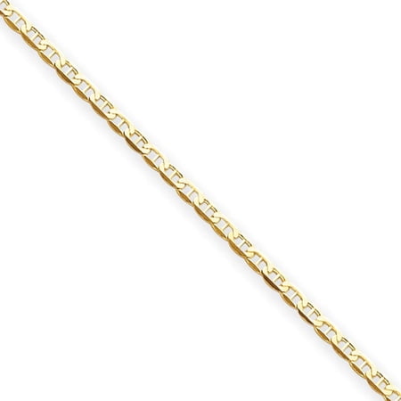 Beautiful 14k 3mm Concave Anchor Chain Anklet