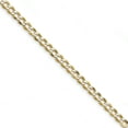 thumbnail image 1 of Beautiful 14k 5.2mm Semi-solid with Rhodium Pav Curb Chain, 1 of 2