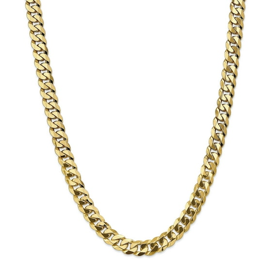 Beautiful 14k 9.5mm Beveled Curb Chain