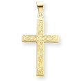 thumbnail image 1 of Beautiful 14k Etched Floral Cross Pendant, 1 of 2