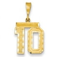 thumbnail image 1 of Beautiful 14k Medium Diamond-cut Number 10 Charm, 1 of 1