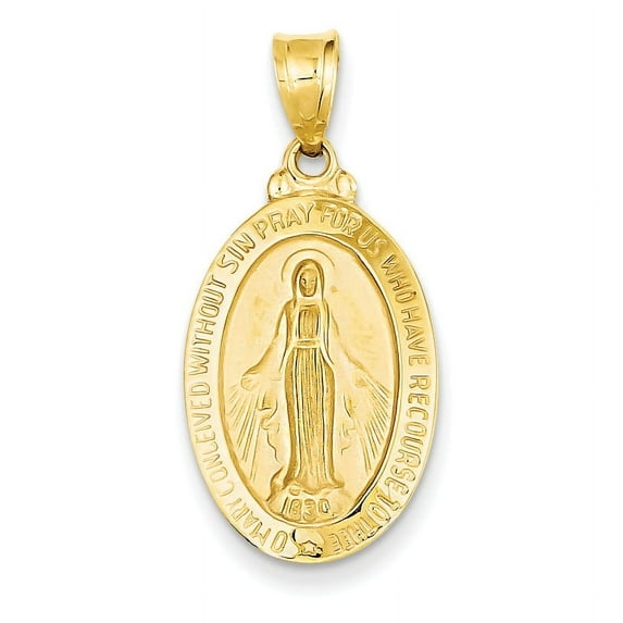 Beautiful 14k Miraculous Medal Pendant