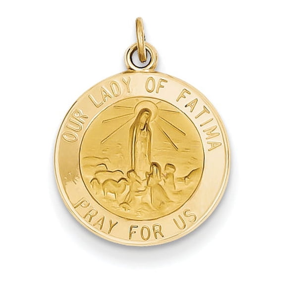 Beautiful 14k Our Lady of Fatima Medal Charm