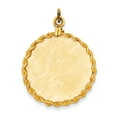 thumbnail image 1 of Beautiful 14k Patterned .013 Gauge Engravable Rope Disc w/Satin Back, 1 of 2