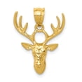 thumbnail image 1 of Beautiful 14k Polished Deer Head Pendant, 1 of 2