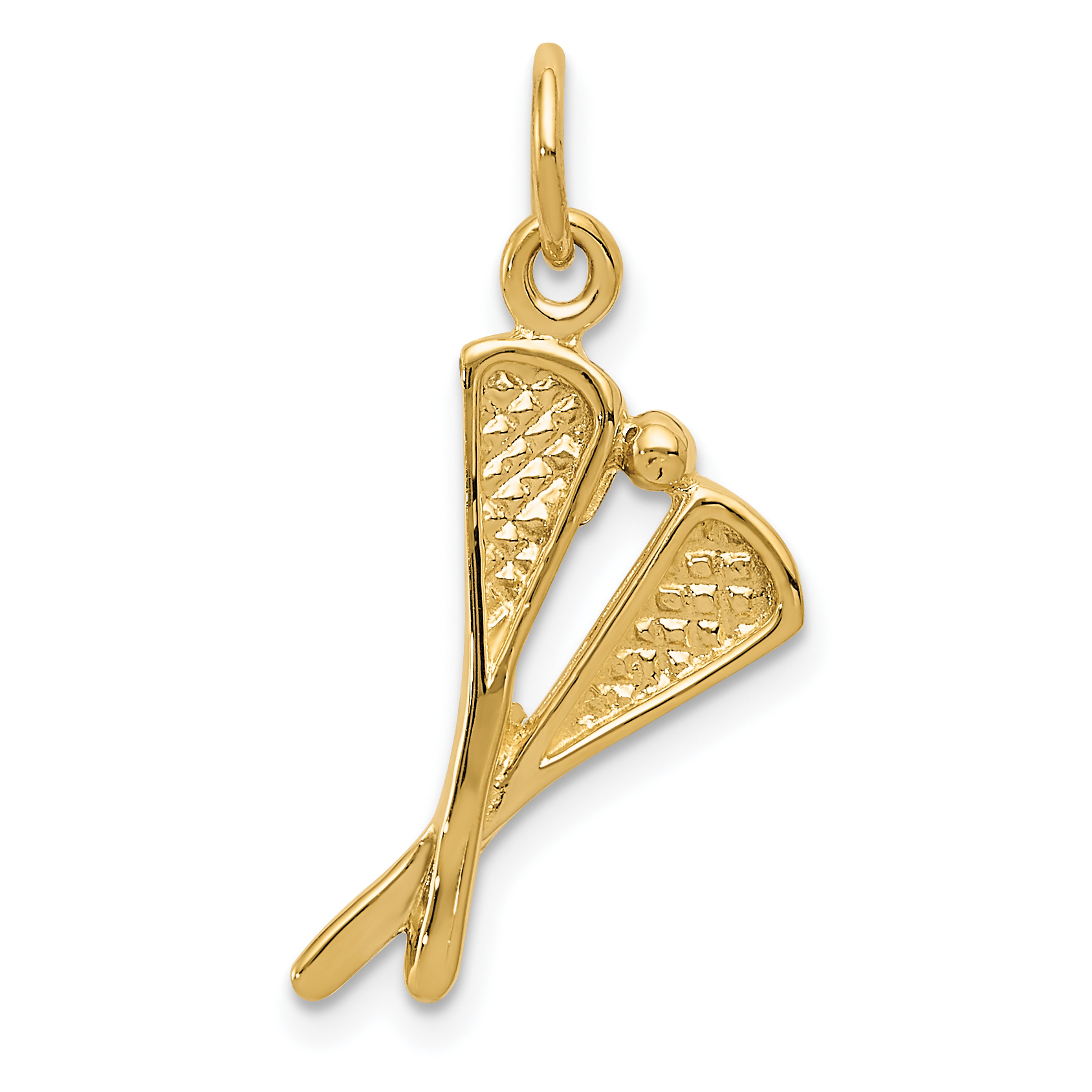 Sportybella Lacrosse Necklace - Gold Dainty Lacrosse Stick Pendant On Stainless Steel Chain