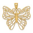 thumbnail image 1 of Beautiful 14k Polished Large Butterfly Pendant, 1 of 2